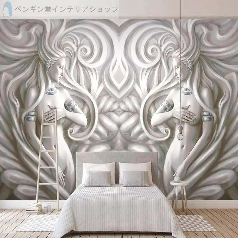 壁紙 ３d 立体 おしゃれ お店 部屋 リビング 輸入壁紙 防水 防カビ 防音 立体 彫刻 白 立体 城 Diy Ae おしゃれ壁紙カーテンのペンギン堂 通販 Yahoo ショッピング