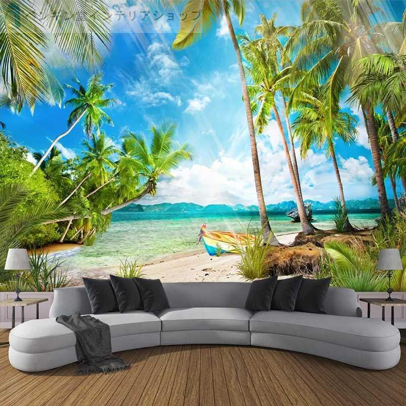 ３d 壁紙 おしゃれ 立体 部屋 リビング 防水 防カビ 防音 海 ビーチ 立体 Ae ペンギン堂インテリアショップ 通販 Yahoo ショッピング