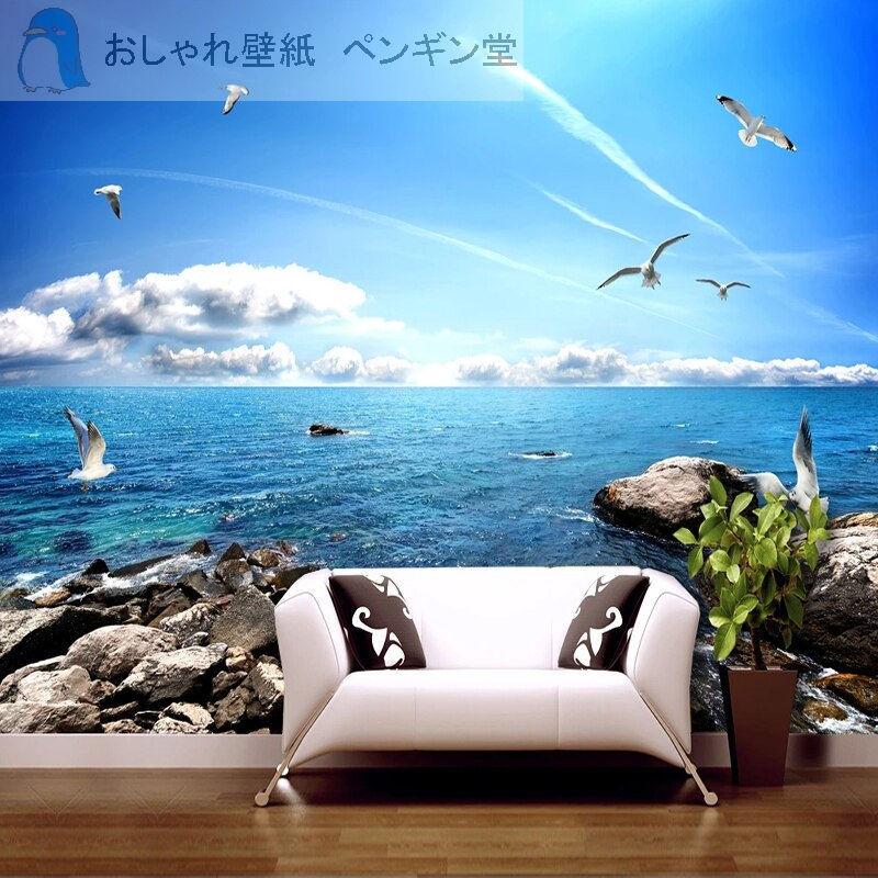 壁紙 ３d 立体 おしゃれ Diy お店 部屋 リビング 寝室 輸入壁紙 自然 風景 海 鳥 防水 Ae おしゃれ壁紙カーテンのペンギン堂 通販 Yahoo ショッピング