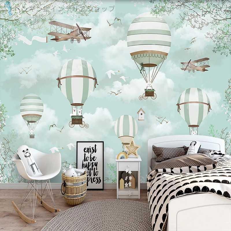 壁紙 ３d 立体 おしゃれ Diy お店 部屋 リビング 寝室 輸入壁紙 乗り物 気球 飛行機 グリーン系 防水 Ae おしゃれ壁紙カーテンのペンギン堂 通販 Yahoo ショッピング