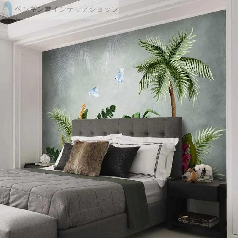 壁紙 ３d 立体 おしゃれ お店 部屋 リビング 輸入壁紙 防水 防カビ 防音 ヤシの木 モンステラ 緑 Diy Ae おしゃれ壁紙カーテンのペンギン堂 通販 Yahoo ショッピング