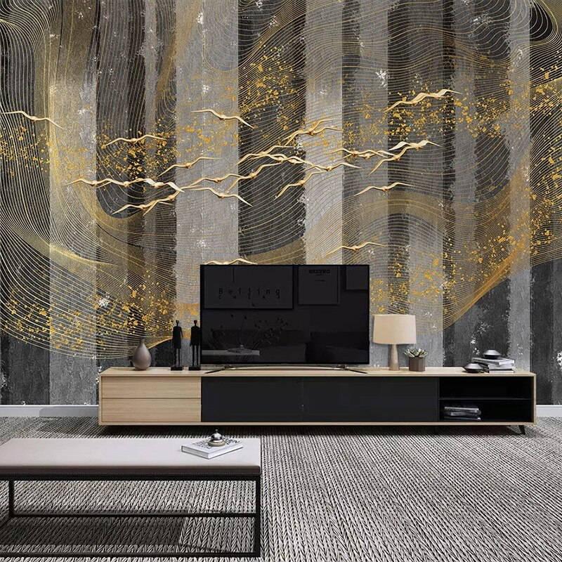 壁紙 おしゃれ ３d 立体 輸入壁紙 部屋 リビング 防水 防カビ 防音 和風 金箔 金 ゴールド Diy Ae おしゃれ壁紙カーテンのペンギン堂 通販 Yahoo ショッピング