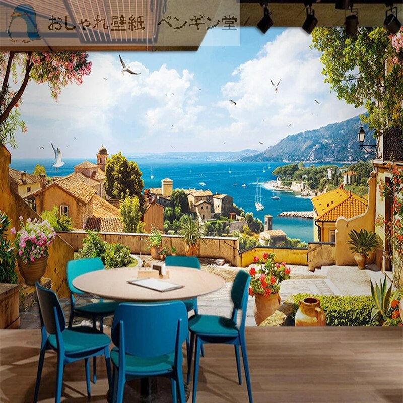 壁紙 ３d 立体 おしゃれ Diy お店 部屋 リビング カフェ レストラン 輸入壁紙 ヨーロッパ 街並み Ae おしゃれ壁紙カーテンのペンギン堂 通販 Yahoo ショッピング