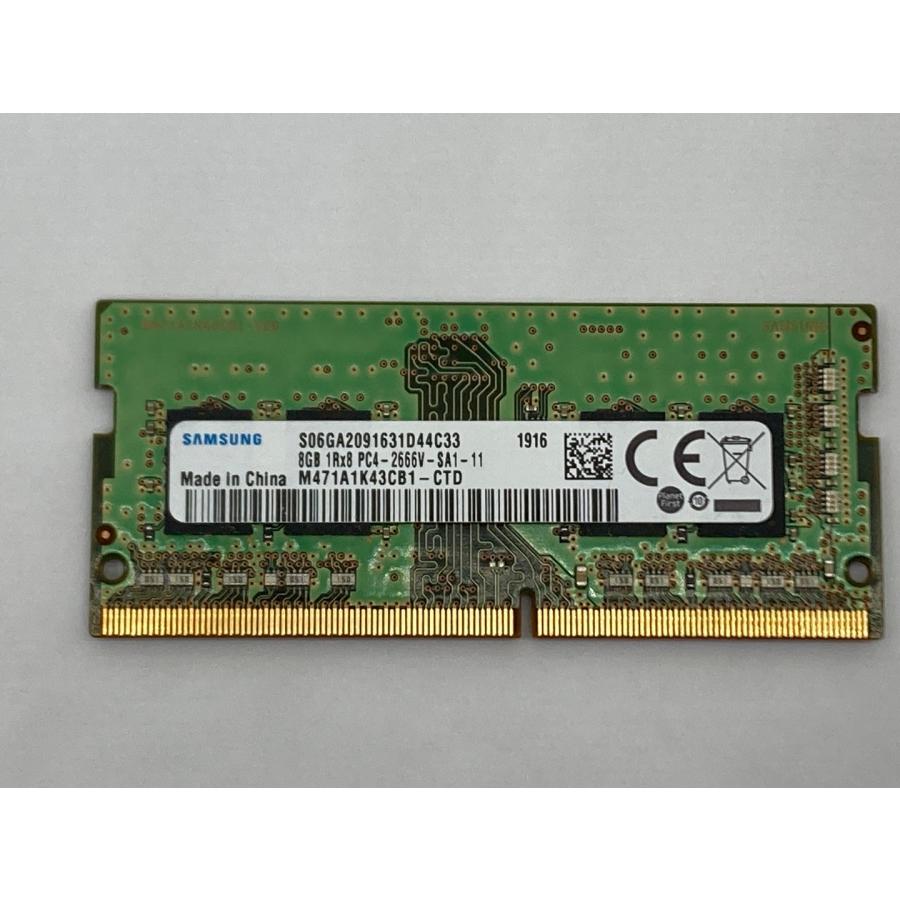 Samsung】2枚セット DDR4 2666 PC4 21300 8GBモジュール ノートPC用 SO