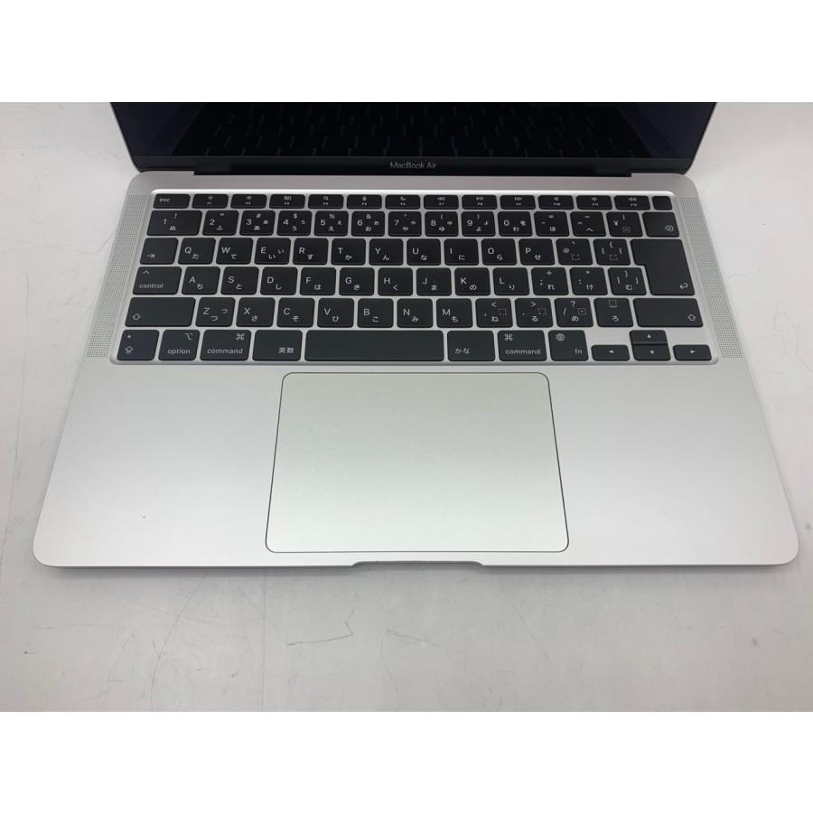 Apple MacBook Air 13inch M1 2020 充放電118回 A2337 APPLE M1 8コアCPU 7コアGPU メモリ16G SSD256GB シルバー 日本語配列 中古の画像