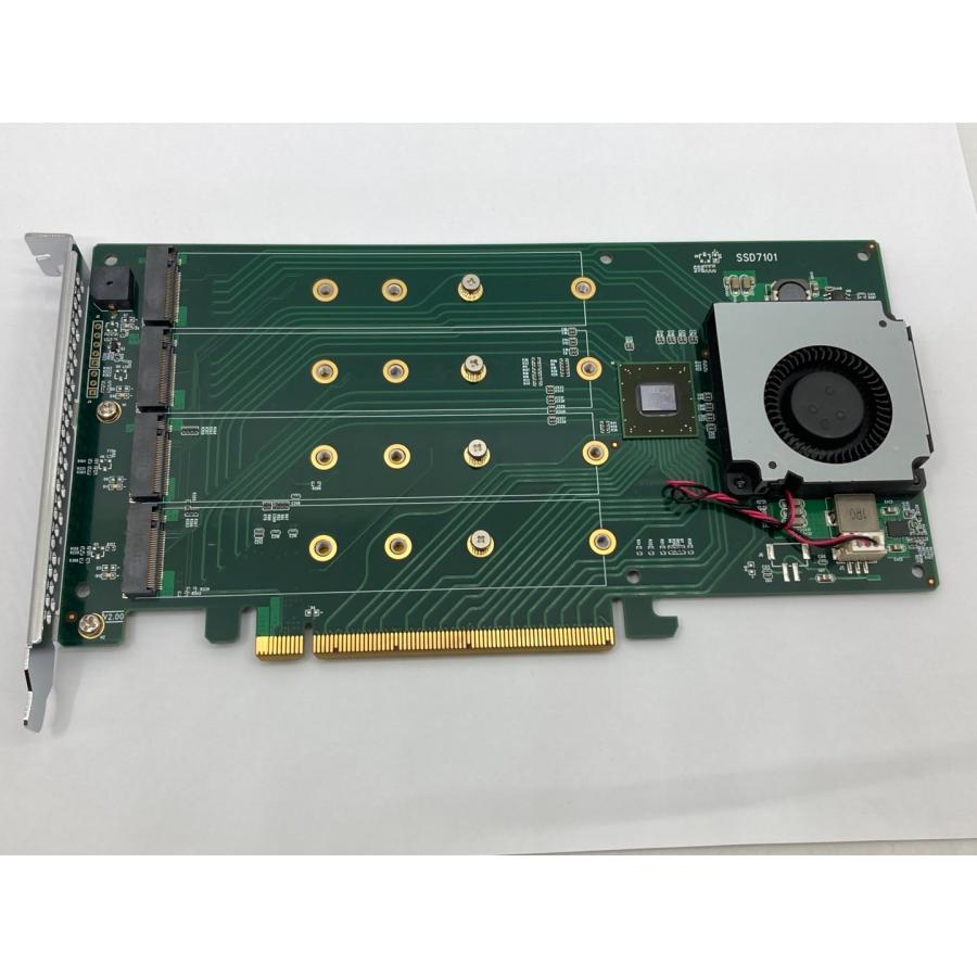 SSD7101A-1 NVMeSSD専用 RAIDカードアダプタ RAID0/1対応 中古パーツ