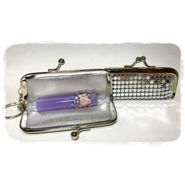 印鑑　はんこ　かわいい　銀行印　お祝い　プレゼント　おしゃれ　ネイルアート　オリジナル　ネイルアート銀行印　ローズバイオレット