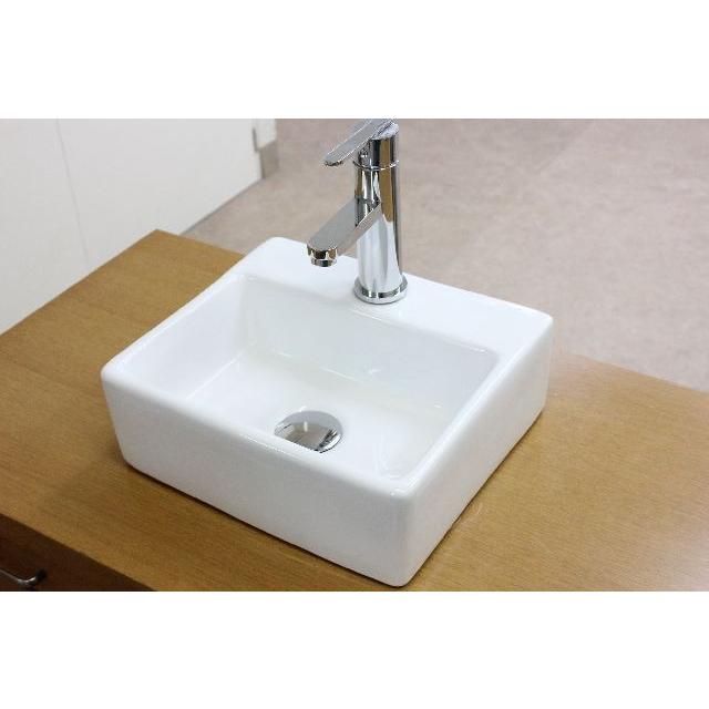 陶器洗面ボウル 洗面ボール 角型手洗器 小型 洗面器 手洗い鉢 KORS