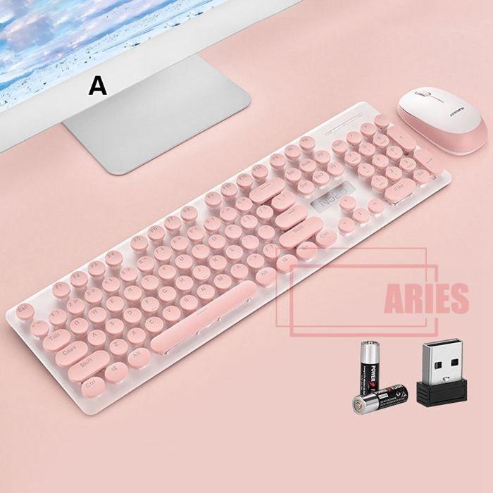 海外正規品 パソコン周辺 Pc関係 キーボード マウス セット かわいい ワイヤレス ゲーム用 オフェス用 軽量 ピンク ノートパソコン04st3 Al62 初回限定 Www Aqtsolutions Com