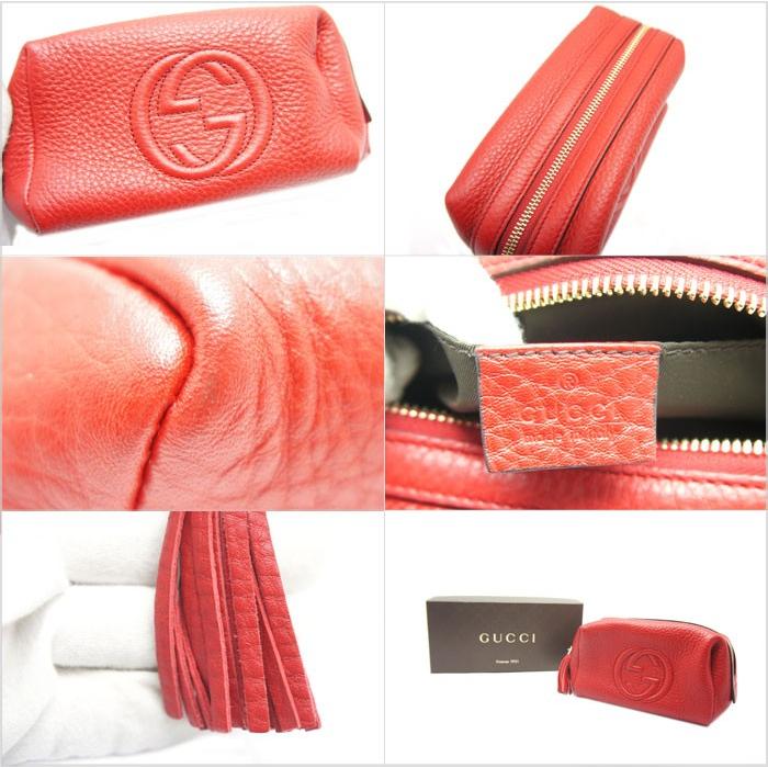 GUCCI 中古 美品 GUCCIグッチ ソーホー タッセル付きポーチ 308636 