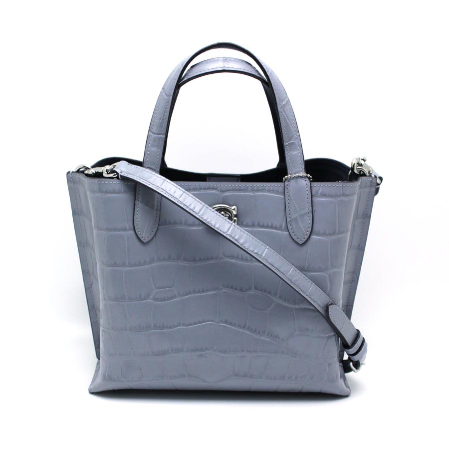 COACH 中古 美品 コーチ 2WAY ハンド / ショルダー バッグ グレー 