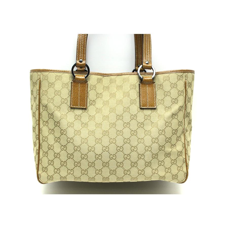 中古 良品 GUCCI グッチ トート バッグ GGファブリック / GGキャンバス  