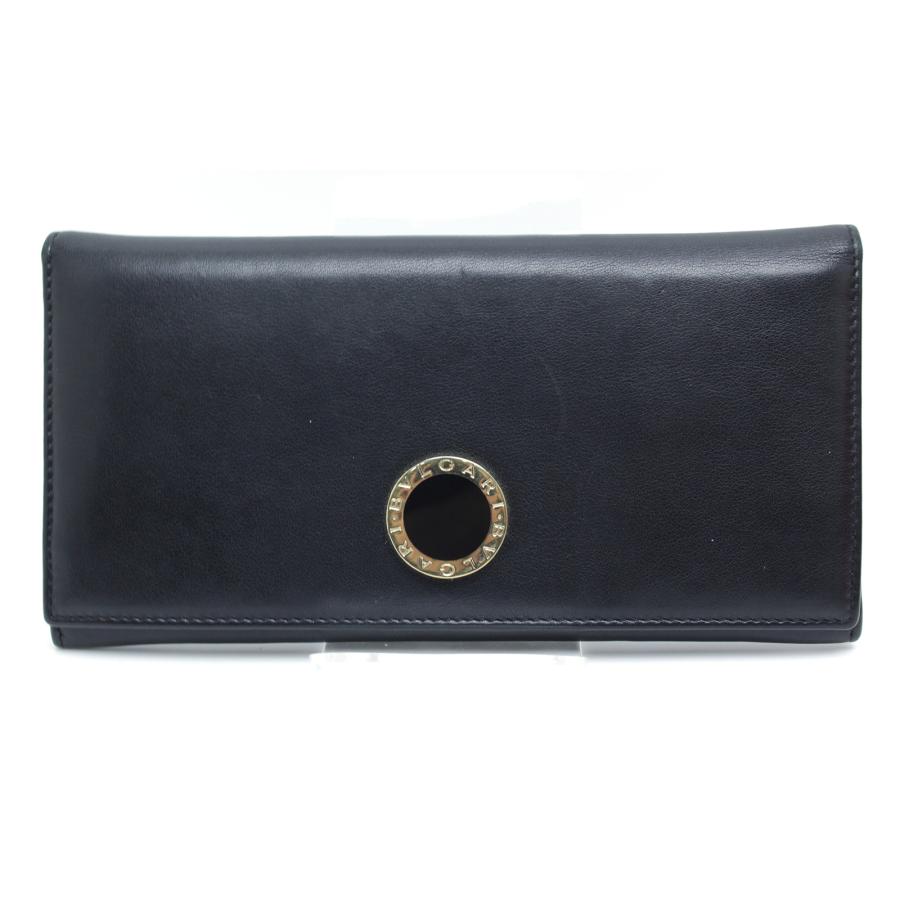 BVLGARI / 長財布/レザー/BLK/メンズ/32403 ブルガリ・ブルガリ 中古 BVLGARI ブルガリブルガリ 長財布 ブラック