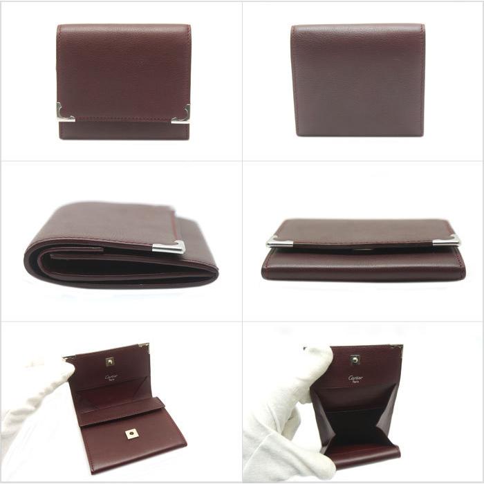 中古 新品同様 Cartierカルティエ コインケース カボション スクエア 