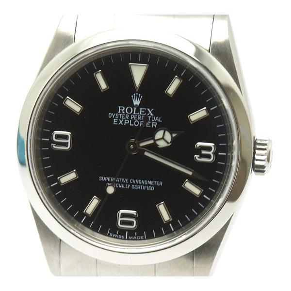 中古 OH済 ROLEX ロレックス エクスプローラー メンズ 腕時計 自動巻 14270 A番｜obatays