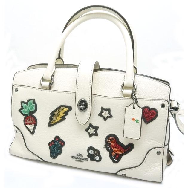 COACH 中古 美品 COACHコーチ 2WAYバッグ マーサーサッチェル24 57722  