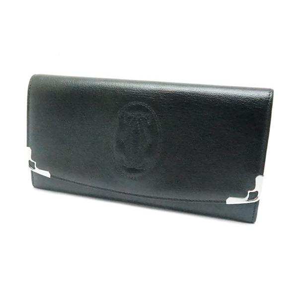 Cartier◇パシャ ドゥ カルティエ/長財布/レザー/BLK/メンズ 