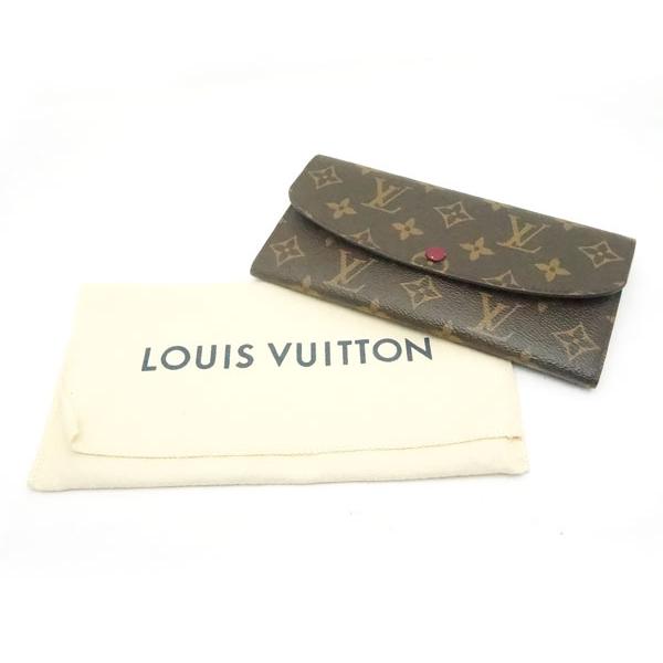 LOUIS VUITTON ルイヴィトン モノグラム 長財布 M60697 ポルトフォイユ エミリー ブラウン フューシャ/181497【中古】 LOUIS VUITTON（ルイ・ヴィトン） 【中古】LOUIS VUITTON モノグラム