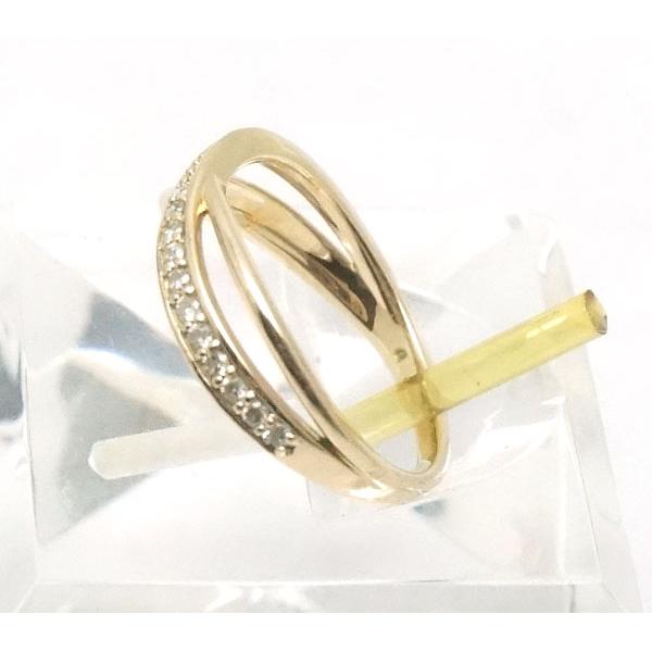 中古 良品 K18PGピンクゴールド メレダイヤモンドリング 11号 : オバタ