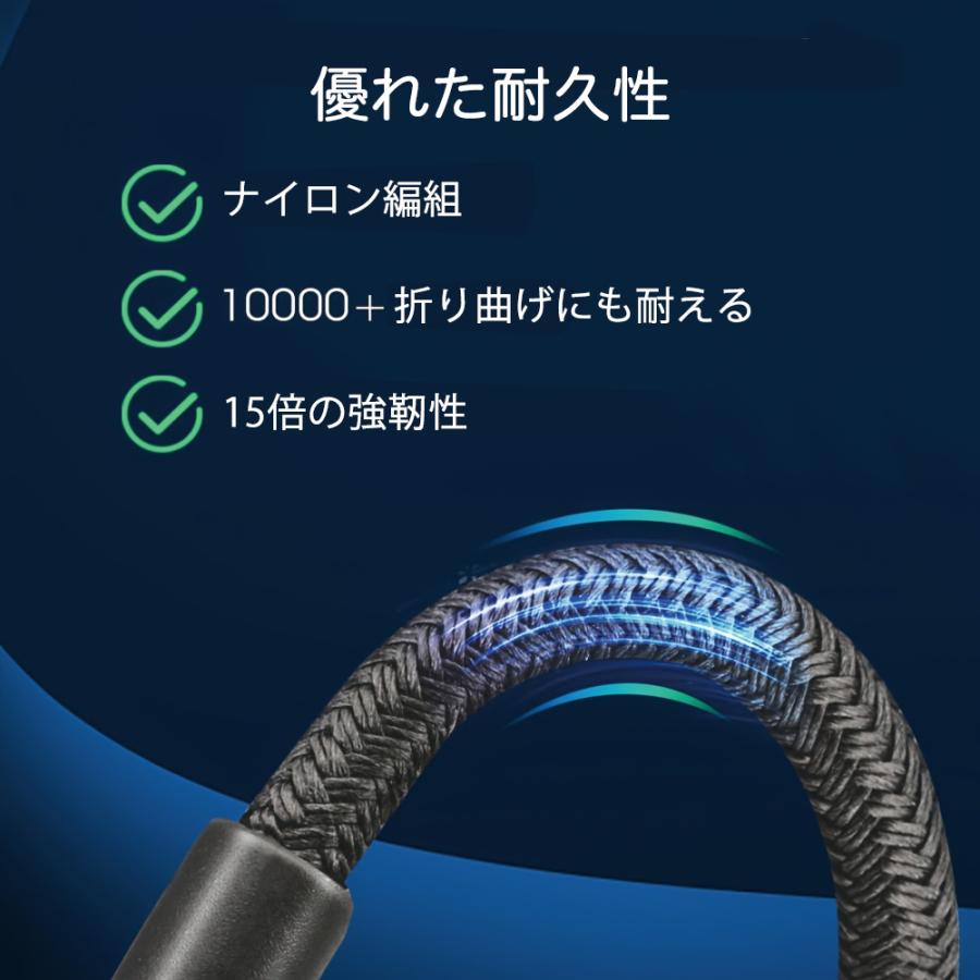 USB C ケーブル 2m 1m 爆買 type c タイプc ケーブル 絡まない 60W 急速充電 データ転送 ナイロン編み 断線防止 高耐久 iPhone17 16 Galaxy iPad Pro MacBook |  | 11