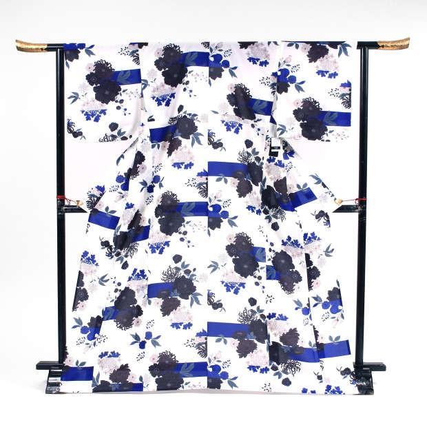 撫松庵 ゆかた 撫松庵浴衣 影花・ブルー／セオα 送料無料 : お