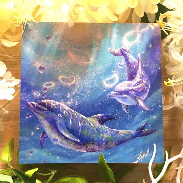 絵画 モダン アートパネル アート インテリア 雑貨 おしゃれ ロココロ 現代アート いるか イルカ 海豚 海 動物 アニマル 画家 Rin 作品 Untitled 350 Obeolys Co 通販 Yahoo ショッピング