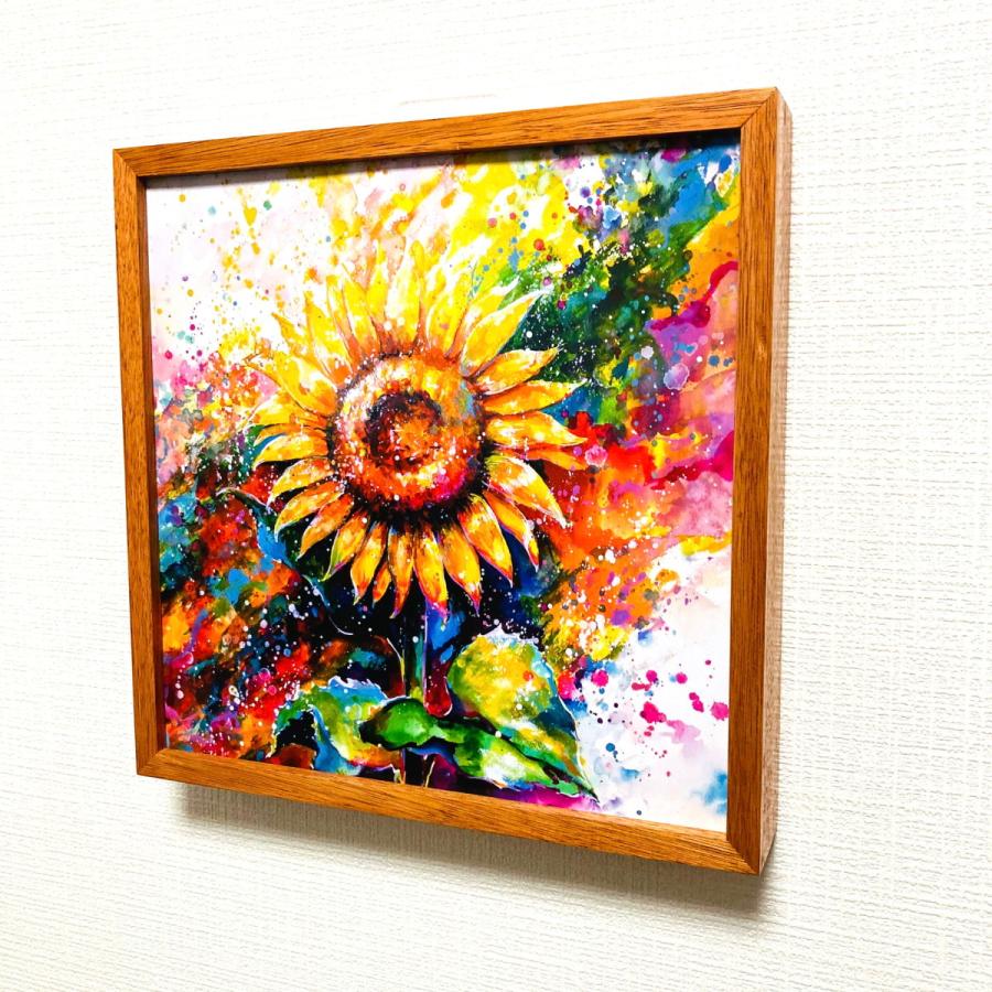作品 : 堂々 絵 絵画 向日葵 ひまわり ヒマワリ 花 縁起絵