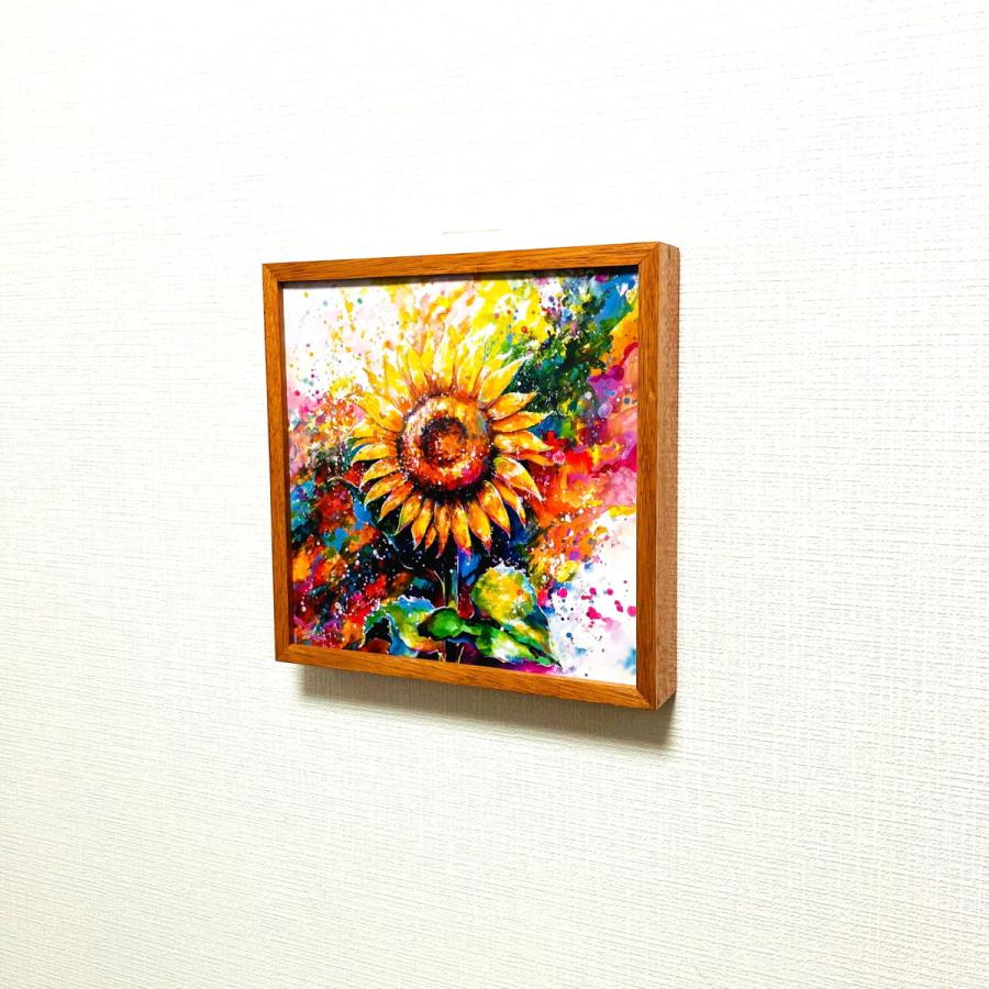 作品 : 堂々 絵 絵画 向日葵 ひまわり ヒマワリ 花 縁起絵