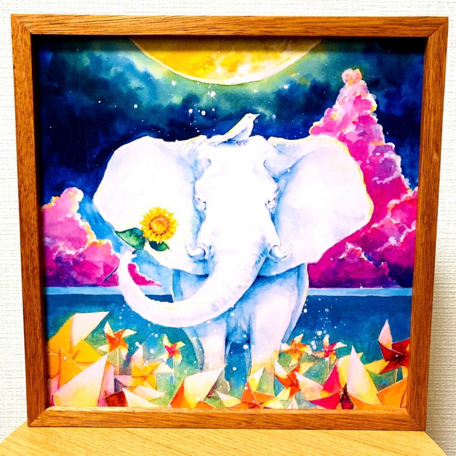 限定価格セール短納期 作品 手向け 絵 絵画 大きい 象 ゾウ インテリア雑貨 ぞう インテリア ヒマワリ 縁起絵 アート 水彩画 30cm 30cm 動物 アニマル 送料無料 インテリア 雑貨 大きい ロココロ 画家 平田幸大 D 14 Obeolys Co お年玉セール特価