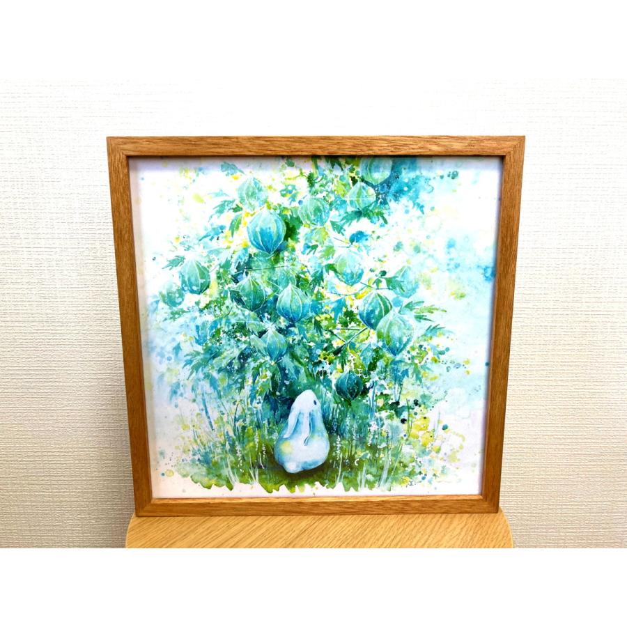 作品 : 軸色 絵 絵画 うさぎ ウサギ 兎 縁起絵 風景画 アート 水彩画 