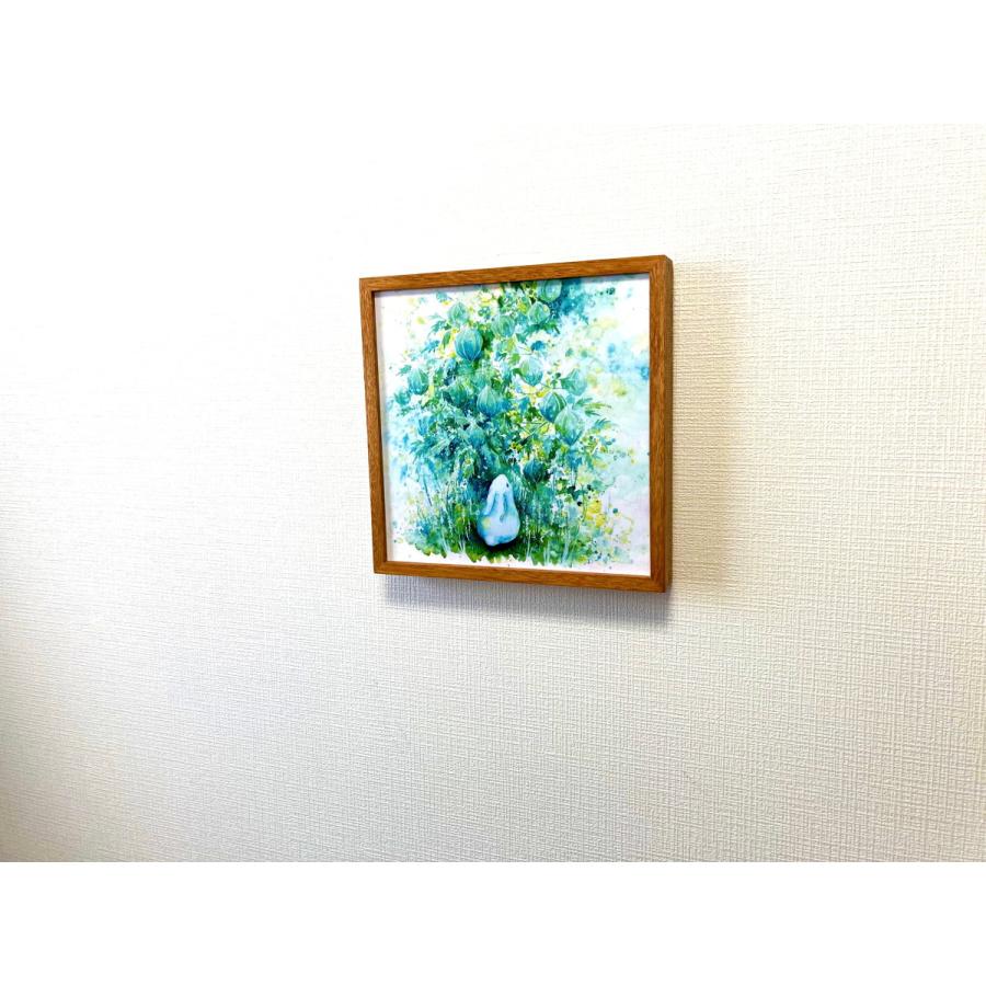 作品 : 軸色 絵 絵画 うさぎ ウサギ 兎 縁起絵 風景画 アート 水彩画 