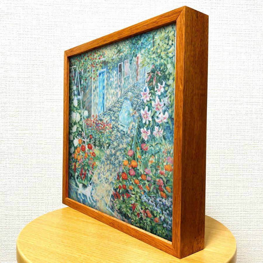 作品 : u-8 絵 絵画 花 はな ハナ 華 フラワー 自然 緑 縁起絵 アート 30cm×30cm 送料無料 インテリア 雑貨 大きい ロココロ  画家 : Takuya Kawashima｜obeolysco｜02