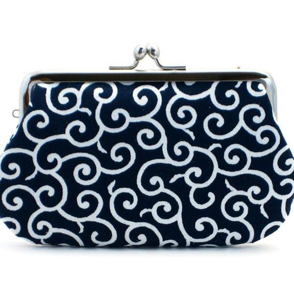 がま口財布 メンズ レディース 長財布 小銭入 コインケース 和柄 唐草