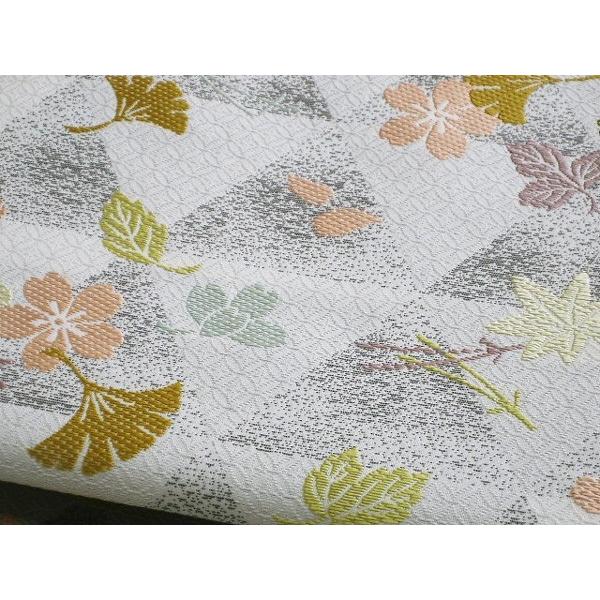 名古屋 名古屋帯 正絹名古屋帯 唐織鱗桜文 : がま口財布 おび蔵 - 通販  