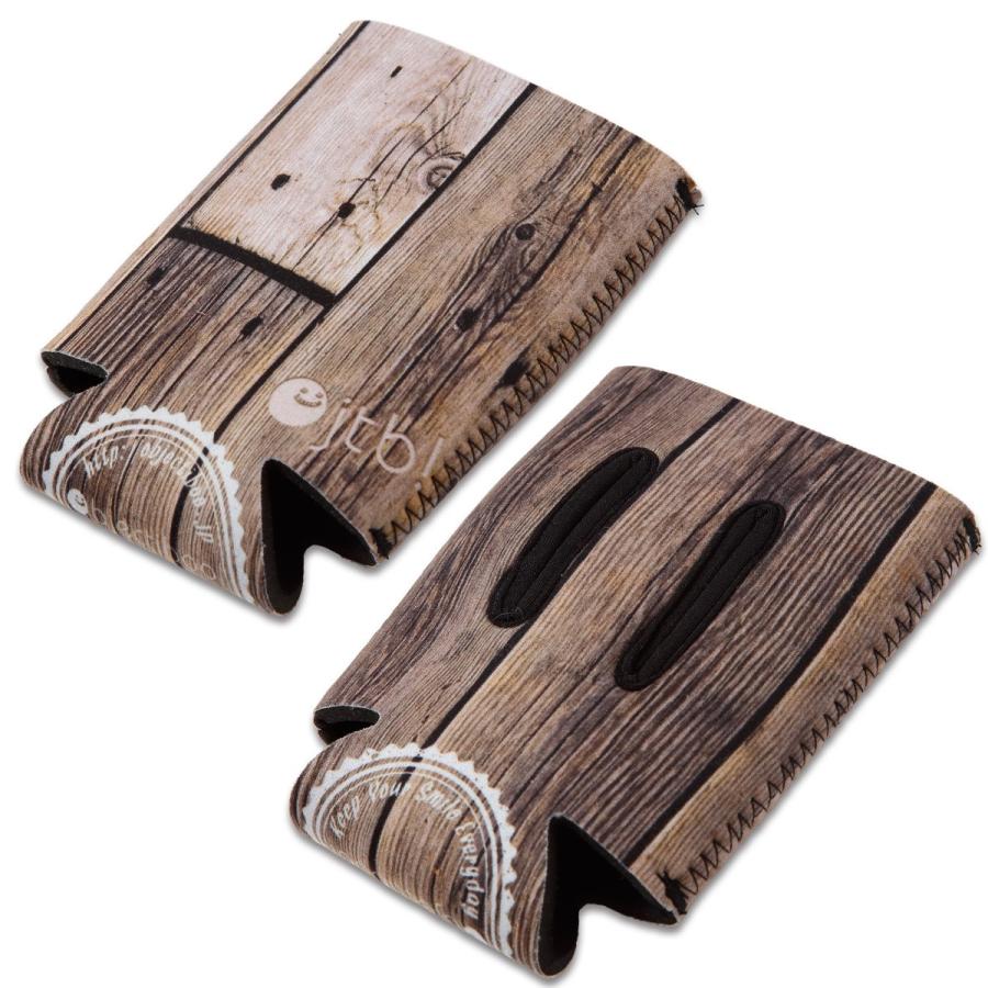 通せるクージー 350 "STAMP" Aged Wood by Objectiboo! (オブジェクティブー)｜ アウトドア キャンプ 缶ホルダー 缶カバー |  | 01