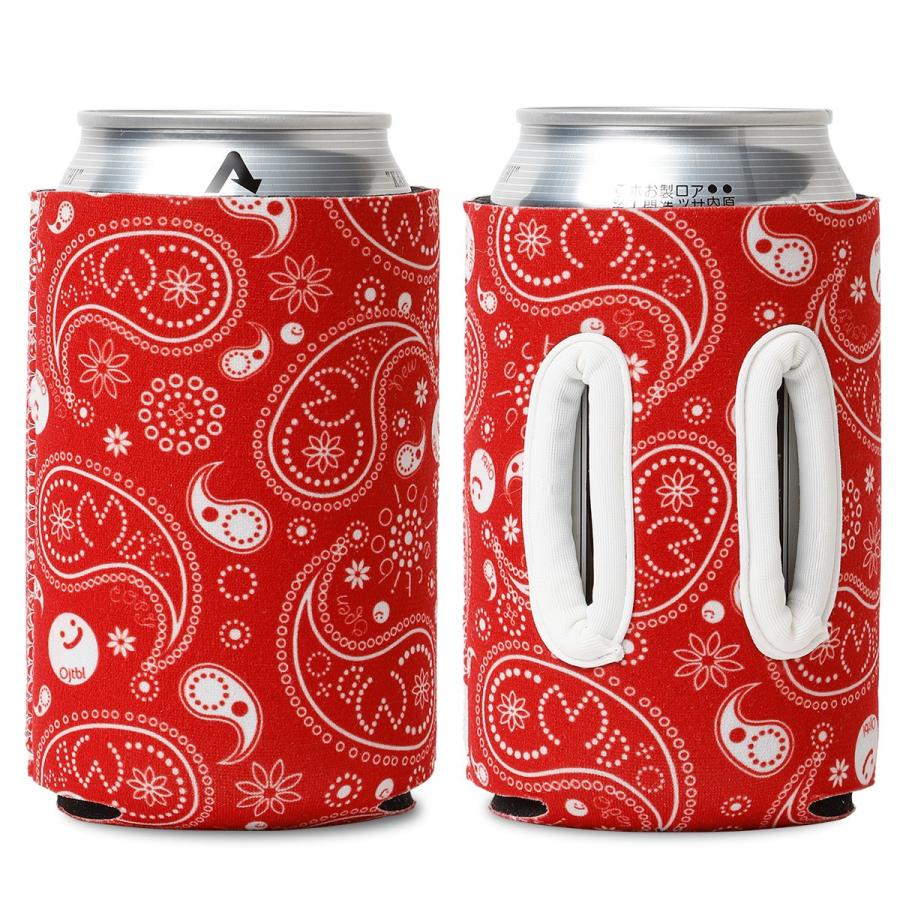通せるクージー 350 "Reference" ペイズリー柄 レッド by Objectiboo! (オブジェクティブー)｜ アウトドア キャンプ 缶ホルダー 缶カバー | 