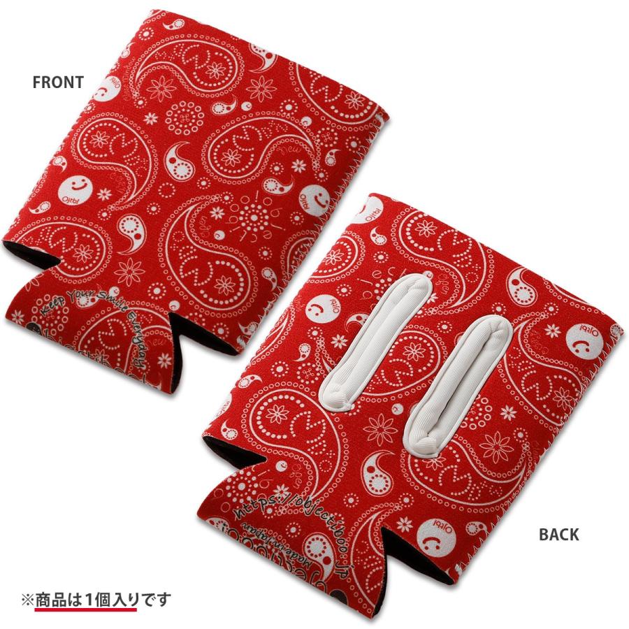 通せるクージー 350 "Reference" ペイズリー柄 レッド by Objectiboo! (オブジェクティブー)｜ アウトドア キャンプ 缶ホルダー 缶カバー |  | 01