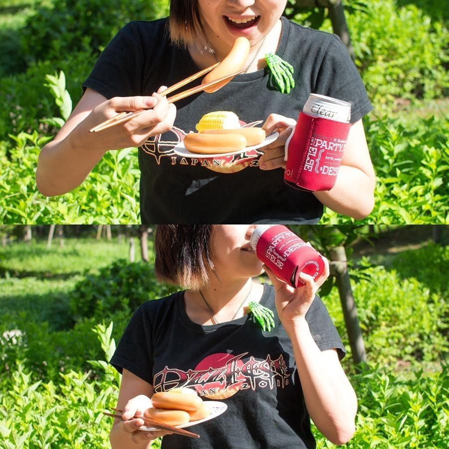 通せるクージー 350 "hide & seek" デニム x レッド by Objectiboo! (オブジェクティブー)｜アウトドア キャンプ 缶ホルダー 缶カバー |  | 05