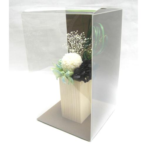 お供えの花　檜の器ポンポンマム　フラワーアレンジメント一対 |  | 02
