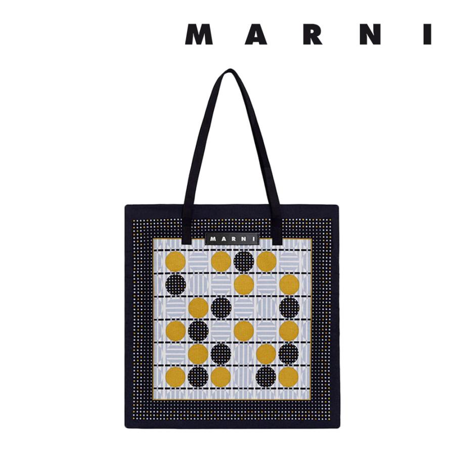MARNI チェック柄トートバッグ　マルニフラワーカフェ　新品　袋付き MARNI チェック柄トートバッグ マルニフラワーカフェ 新品 袋