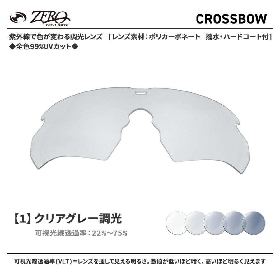 イーエスエス スポーツサングラス 交換レンズ クロスボウ ESS CROSSBOW LENS ZERO TECH BASE製 互換レンズ 紫外線カット 調光レンズの画像