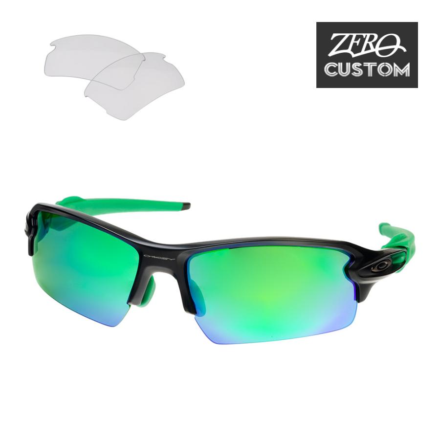 OAKLEY オークリー アジアン 2.0 フラック 当店独自カスタム ZERO + オークリー Flak FLAK2.0 スポーツサングラス カスタム 小物