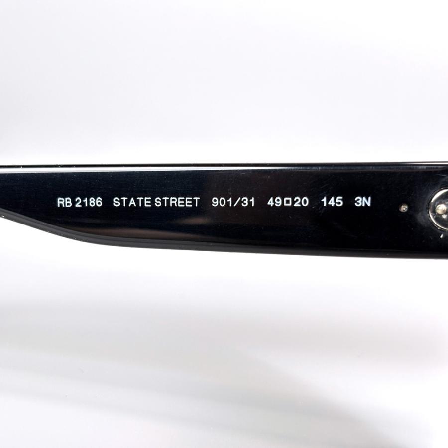 レイバン サングラス rb2186 49サイズ 901/31 ハイブリッジフィット RAYBAN STATE STREET ステート ストリート