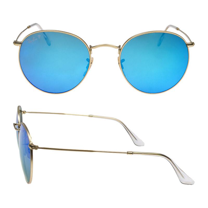 Ray-Ban RB3447 ラウンド型サングラス ブルー ROUND（Ray-Ban） レイバン サングラス rb3447 53サイズ 112/4L