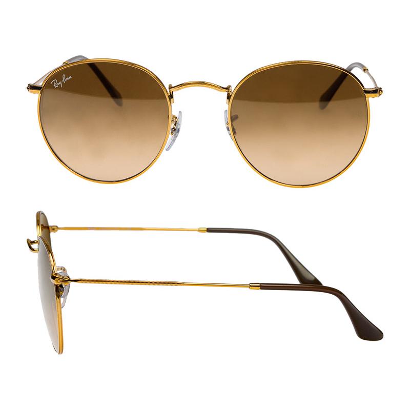 Ray-Ban ベージュラウンドサングラス Ray-Ban＞ラウンドメタルサングラス : （サングラス・メガネ