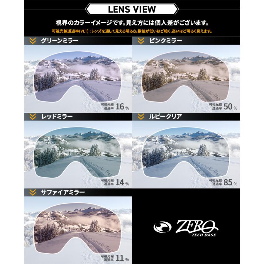 SMITH（スミス） ゴーグル 交換レンズ SQUAD XL LENS ZERO TECH BASE製