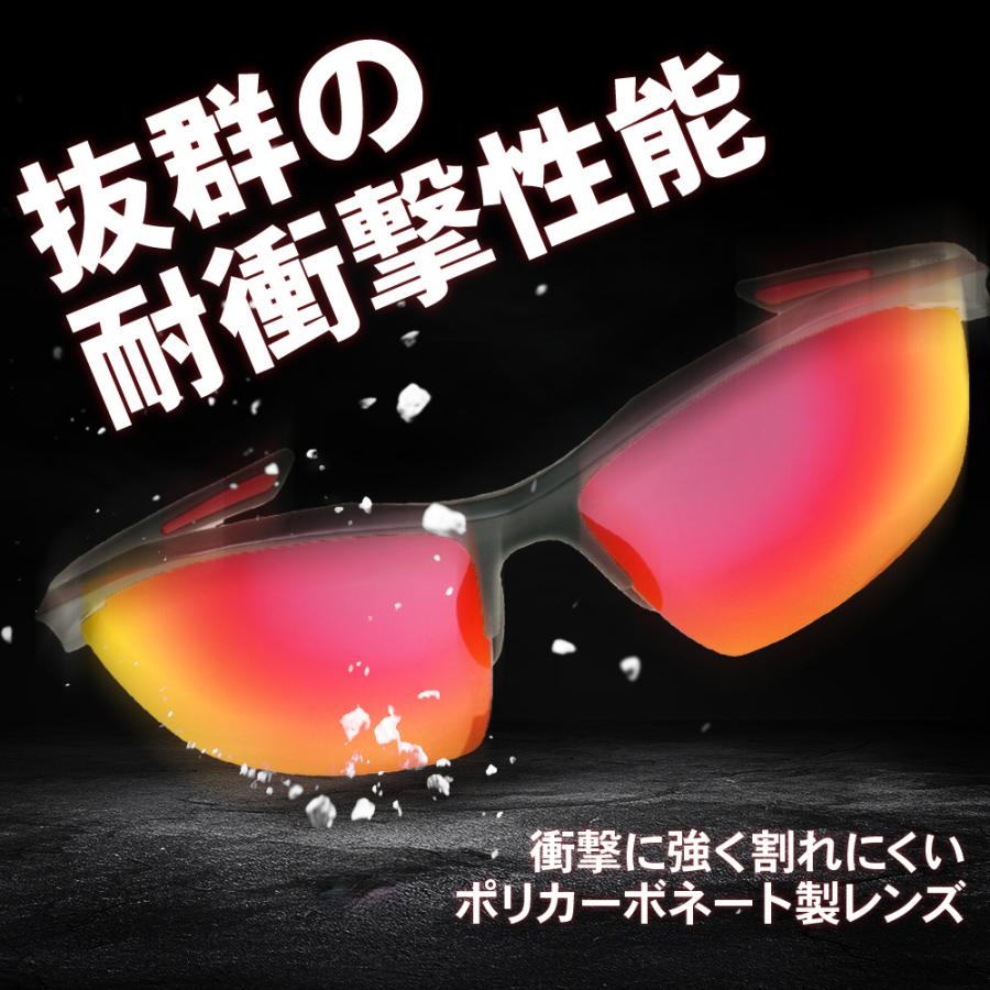 スポーツサングラス 3点セット サングラス メンズ レディース 偏光レンズ付き レンズ3枚セット UV