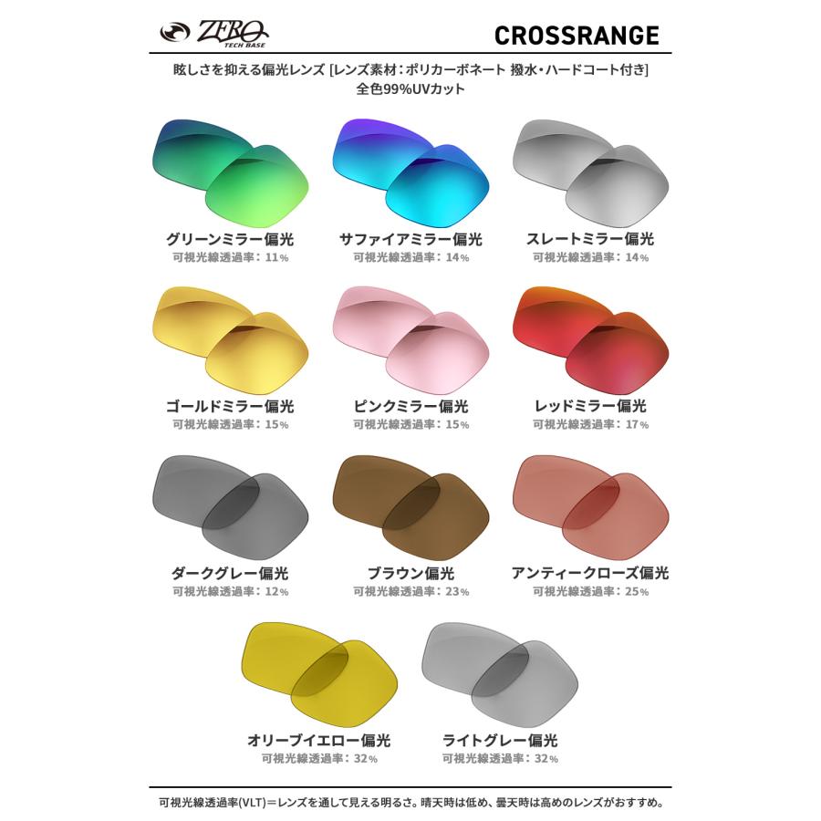 オークリー 偏光レンズ　ゴルフ　CROSSRANGE Crossrange オークリー サングラス 交換レンズ クロスレンジ OAKLEY