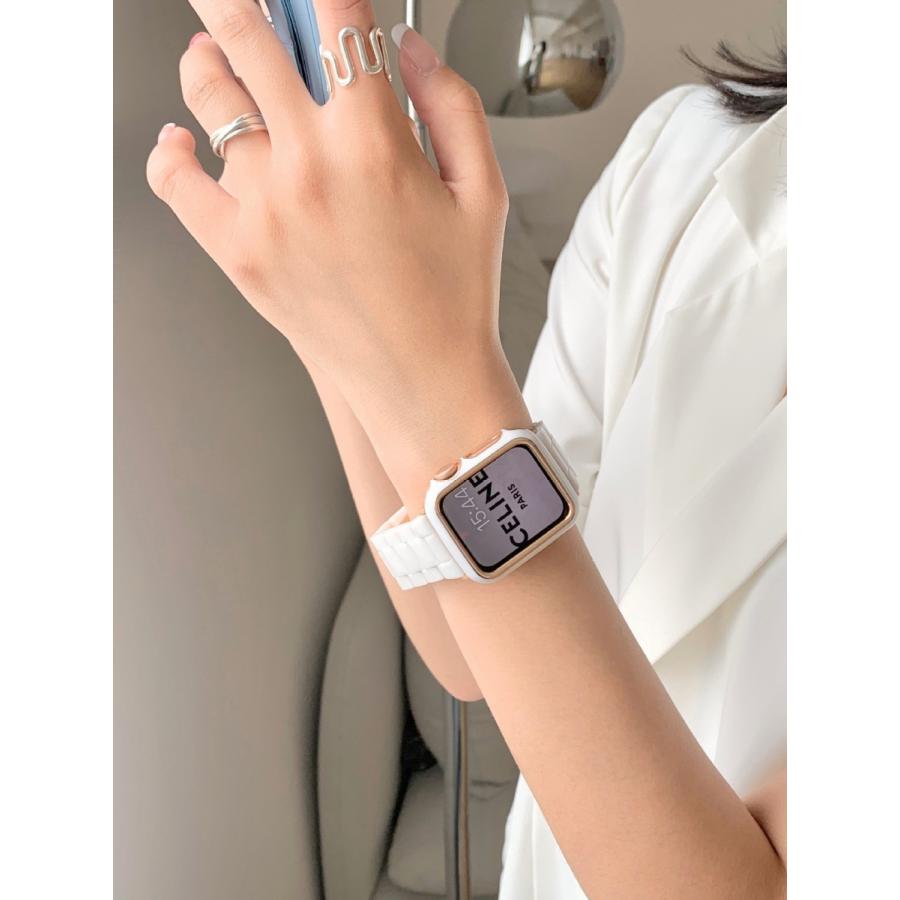 アップルウォッチ 樹脂 カラー 調整器具付 ベルト apple watch (腕時計用ベルト・バンド)＆フレームセット｜obolojewelry｜04