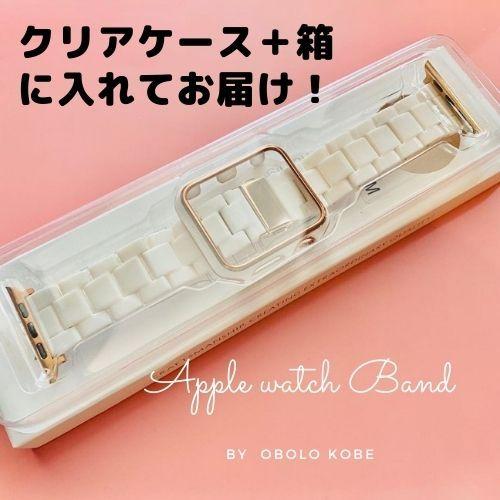 アップルウォッチ 樹脂 カラー 調整器具付 ベルト apple watch (腕時計用ベルト・バンド)アップルウォッチバンド ブランド 女性 かわいい クリア 交換 se｜obolojewelry｜09